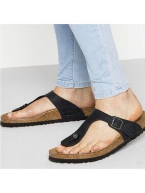 Birkenstock Gizeh Sandal in Black - Size 37 (US Size 6-6.5)